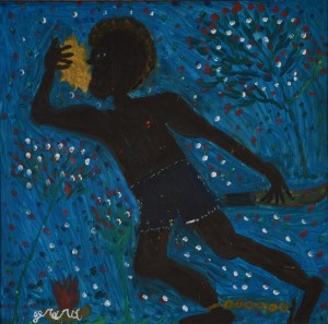 Gerard Fortune, Haiti, Slave Blowing Call To Rebellion, 1983, oil on board, Rodman Collection, 69ɫƵ of New Jersey